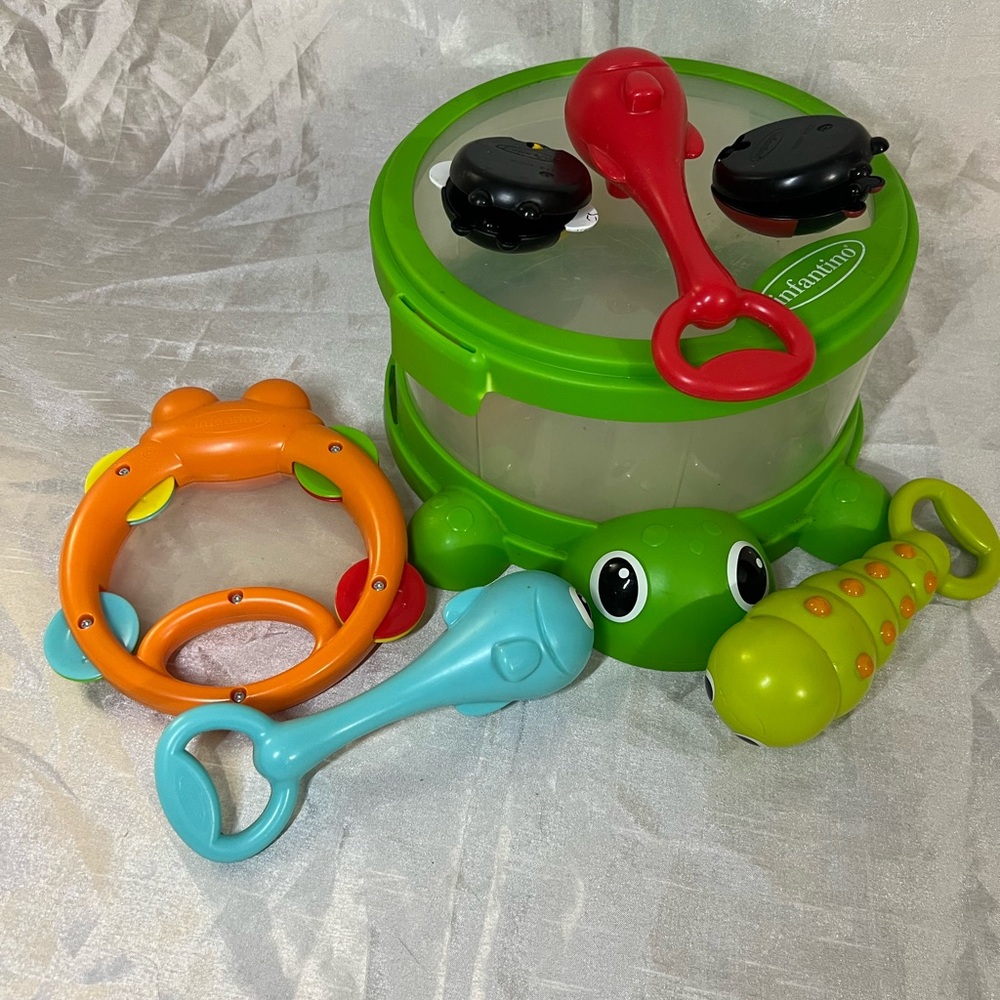 INFANTINO  COLORFUL TURTLE COVER BAND 6- PIECE PERCUSSION SET - Picture 11 of 11
